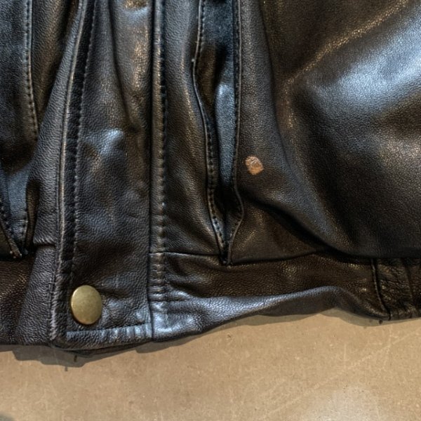 画像4: 【XL/XXL】80s-90s Eddie Bauer オールレザー グースダウンジャケット ブラック 黒■ビンテージ アメリカ古着 革ジャン エディーバウアー (4)