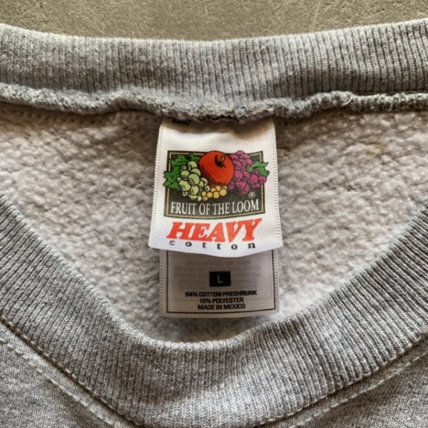 画像3: 【L/XL】メキシコ製 FRUIT OF THE LOOM VFW スウェット グレー■ビンテージ オールド アメリカ古着 90s-2000s トレーナー フルーツ (3)