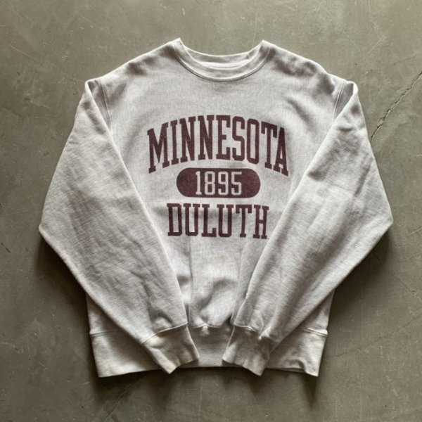 画像5: 【L/XL】Champion リバースウィーブ カレッジプリントスウェット ライトグレー■アメリカ古着 チャンピオン トレーナー 3段カプセル (5)