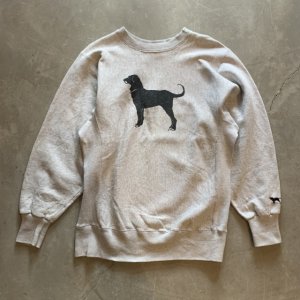画像: 【L/XL】90s USA製 THE BLACK DOG リバースウィーブタイプ スウェット グレー■ビンテージ アメリカ古着 犬 ブラックドッグ トレーナー
