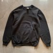 画像1: 【M/L】80s-90s USA製 Fruit of the Loom ラグランスウェット ブラック 黒無地■ビンテージ オールド アメリカ古着 トレーナー フルーツ (1)