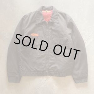 画像: 【L/XL 44】70s「Ken」ワッペン付き ワークジャケット ブラウン 茶色■ビンテージ オールド アメリカ古着 ジップ 裏キルティング No.1