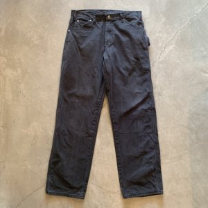 画像: 【W34】Dickies ダック地 ペインターパンツ ブラック 黒■オールド アメリカ古着 ディッキーズ ワークウェア No.2