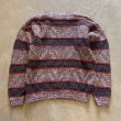 画像7: 【L/XL】UNKNOWN コットンニット セーター ボーダー ミックス■ビンテージ オールド レトロ アメリカ古着 80s-90s (7)