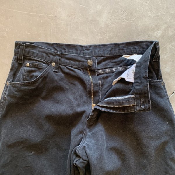 画像5: 【W34】Dickies ダック地 ペインターパンツ ブラック 黒■オールド アメリカ古着 ディッキーズ ワークウェア No.1 (5)