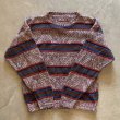 画像5: 【L/XL】UNKNOWN コットンニット セーター ボーダー ミックス■ビンテージ オールド レトロ アメリカ古着 80s-90s (5)