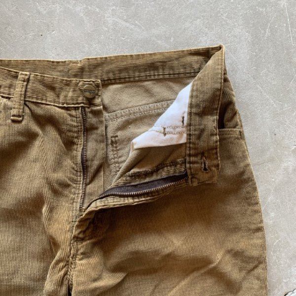 画像3: 【W32(W31)】70s USA製 Wrangler フレア コーデュロイパンツ ブラウン 茶系■ビンテージ オールド アメリカ古着 刺繍 ラングラー (3)