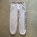 画像: 【L/XL】90s USA製 RUSSELL カレッジプリント スウェットパンツ グレー■ビンテージ オールド アメリカ古着 ラッセル ポケット付き