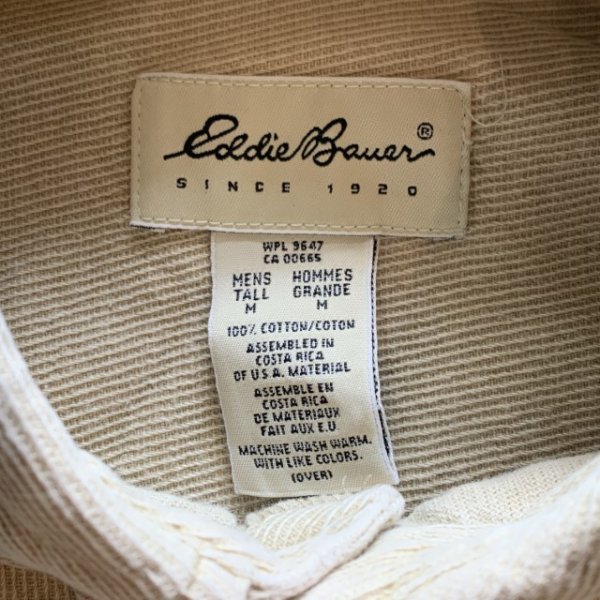 画像3: 【M(L/XL相当)】Eddie Bauer 長袖シャツ ライトベージュ■ビンテージ オールド アメリカ古着 2000s エディーバウアー ネルシャツ (3)