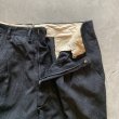 画像3: 【W33】50s-60s UNKNOWN 2タック ウールスラックスパンツ ブラック 黒ストライプ■ビンテージ オールド レトロ アメリカ古着 ロカビリー (3)