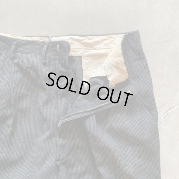 画像3: 【W33】50s-60s UNKNOWN 2タック ウールスラックスパンツ ブラック 黒ストライプ■ビンテージ オールド レトロ アメリカ古着 ロカビリー (3)