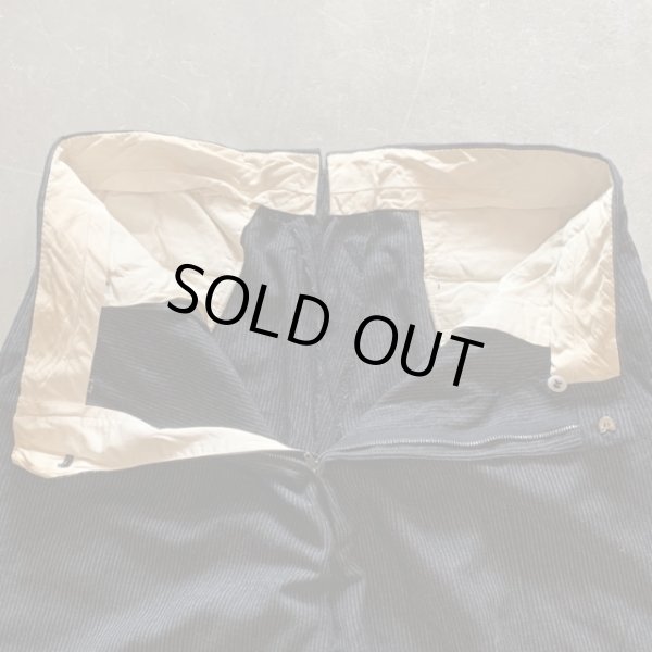 画像5: 【W33】50s-60s UNKNOWN 2タック ウールスラックスパンツ ブラック 黒ストライプ■ビンテージ オールド レトロ アメリカ古着 ロカビリー (5)