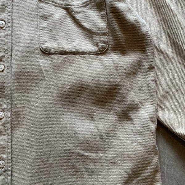 画像4: 【M(L/XL相当)】Eddie Bauer 長袖シャツ ライトベージュ■ビンテージ オールド アメリカ古着 2000s エディーバウアー ネルシャツ (4)