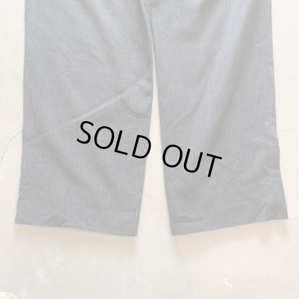 画像10: 【W33】50s-60s UNKNOWN 2タック ウールスラックスパンツ ブラック 黒ストライプ■ビンテージ オールド レトロ アメリカ古着 ロカビリー (10)