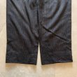 画像6: 【W33】50s-60s UNKNOWN 2タック ウールスラックスパンツ ブラック 黒ストライプ■ビンテージ オールド レトロ アメリカ古着 ロカビリー (6)