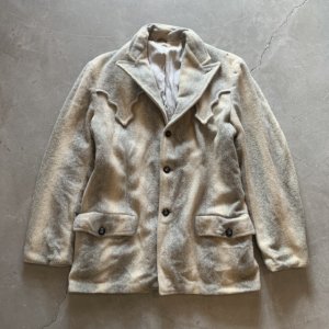 画像: 【L】50s-60s UNKNOWN ウエスタンヨーク ウール テーラードジャケット オンブレ ストライプ■ビンテージ オールド レトロ アメリカ古着