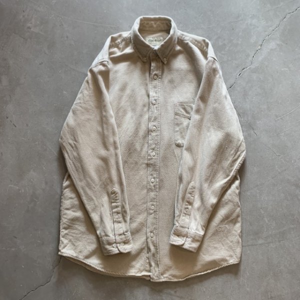 画像6: 【M(L/XL相当)】Eddie Bauer 長袖シャツ ライトベージュ■ビンテージ オールド アメリカ古着 2000s エディーバウアー ネルシャツ (6)