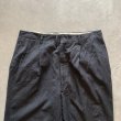 画像2: 【W33】50s-60s UNKNOWN 2タック ウールスラックスパンツ ブラック 黒ストライプ■ビンテージ オールド レトロ アメリカ古着 ロカビリー (2)