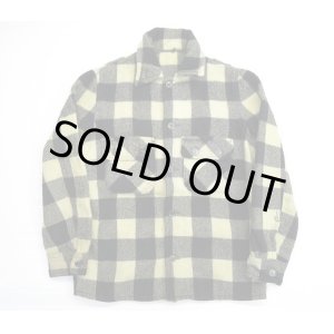 画像: 50's ヘラクレス ウールシャツジャケット S 白×黒/ビンテージ