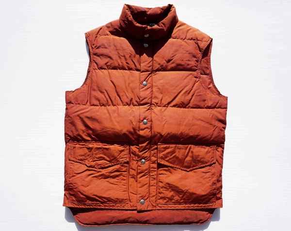 80's USA製 Woolrich ウールリッチ ダウンベスト M 赤茶/ビンテージ 